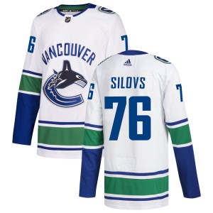 Men's Vancouver Canucks Arturs Silovs Adidas Authentic zied Away Jersey - White