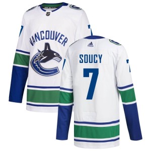 Men's Vancouver Canucks Carson Soucy Adidas Authentic zied Away Jersey - White
