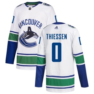 Men's Vancouver Canucks Matthew Thiessen Adidas Authentic zied Away Jersey - White