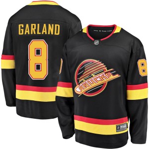 Men's Vancouver Canucks Conor Garland Fanatics Branded Premier Breakaway 2019/20 Flying Skate Jersey - Black