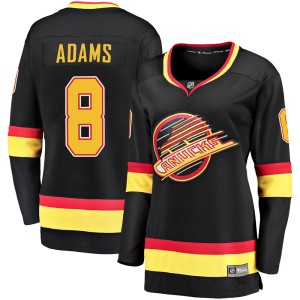 Women's Vancouver Canucks Greg Adams Fanatics Branded Premier Breakaway 2019/20 Flying Skate Jersey - Black