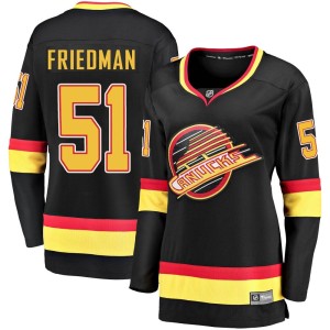 Women's Vancouver Canucks Mark Friedman Fanatics Branded Premier Breakaway 2019/20 Flying Skate Jersey - Black