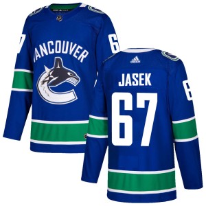 Youth Vancouver Canucks Lukas Jasek Adidas Authentic Home Jersey - Blue