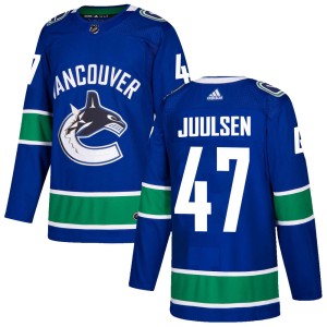 Youth Vancouver Canucks Noah Juulsen Adidas Authentic Home Jersey - Blue