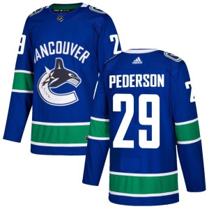 Youth Vancouver Canucks Lane Pederson Adidas Authentic Home Jersey - Blue