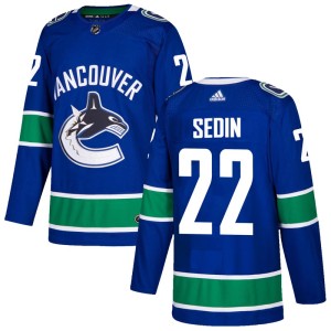 Youth Vancouver Canucks Daniel Sedin Adidas Authentic Home Jersey - Blue