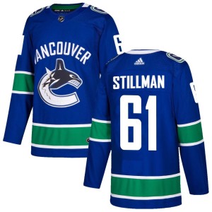 Youth Vancouver Canucks Riley Stillman Adidas Authentic Home Jersey - Blue