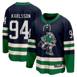 Youth Vancouver Canucks Linus Karlsson Fanatics Branded Breakaway Special Edition 2.0 Jersey - Navy
