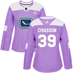 Women's Vancouver Canucks Alex Chiasson Adidas Authentic Fights Cancer Practice Jersey - Purple