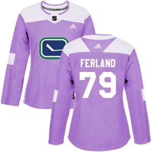 Women's Vancouver Canucks Micheal Ferland Adidas Authentic Fights Cancer Practice Jersey - Purple