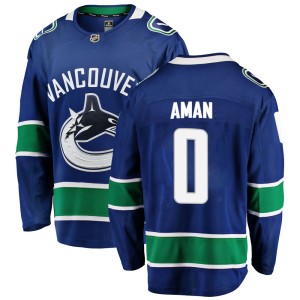Youth Vancouver Canucks Nils Aman Fanatics Branded Breakaway Home Jersey - Blue