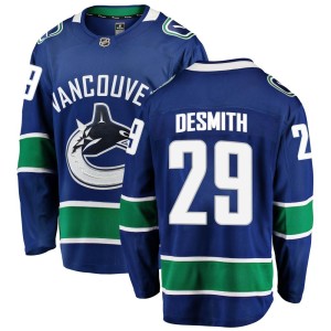 Youth Vancouver Canucks Casey DeSmith Fanatics Branded Breakaway Home Jersey - Blue