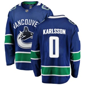 Youth Vancouver Canucks Linus Karlsson Fanatics Branded Breakaway Home Jersey - Blue