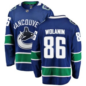 Youth Vancouver Canucks Christian Wolanin Fanatics Branded Breakaway Home Jersey - Blue