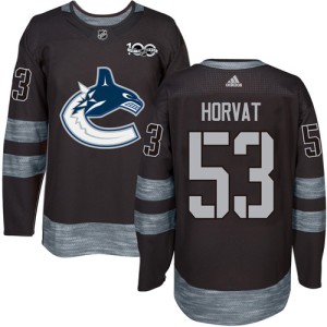 Men's Vancouver Canucks Bo Horvat Adidas Authentic 1917-2017 100th Anniversary Jersey - Black