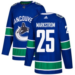 Men's Vancouver Canucks Jacob Markstrom Adidas Authentic Jersey - Blue