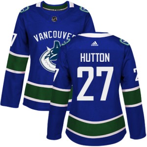 Women's Vancouver Canucks Ben Hutton Adidas Authentic Home Jersey - Blue