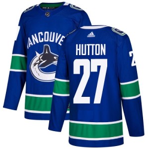 Youth Vancouver Canucks Ben Hutton Adidas Authentic Home Jersey - Blue