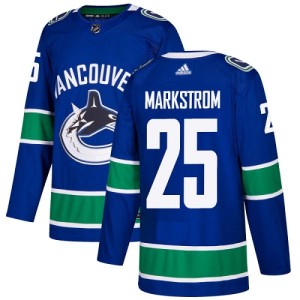 Youth Vancouver Canucks Jacob Markstrom Adidas Authentic Home Jersey - Blue