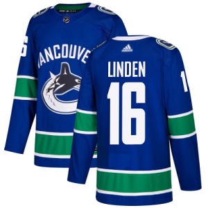 Youth Vancouver Canucks Trevor Linden Adidas Authentic Home Jersey - Blue
