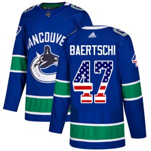 Youth Vancouver Canucks Sven Baertschi Adidas Authentic USA Flag Fashion Jersey - Blue